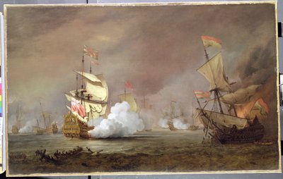 Battaglia navale delle guerre anglo-olandesi, c.1700 da Willem van de Velde the Younger